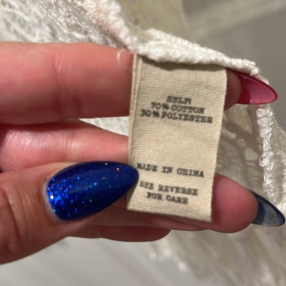 Gimmicks BKE long lace FRINGE kimono duster Large L - Picture 10 of 12